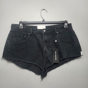 One Teaspoon Black Denim Shorts